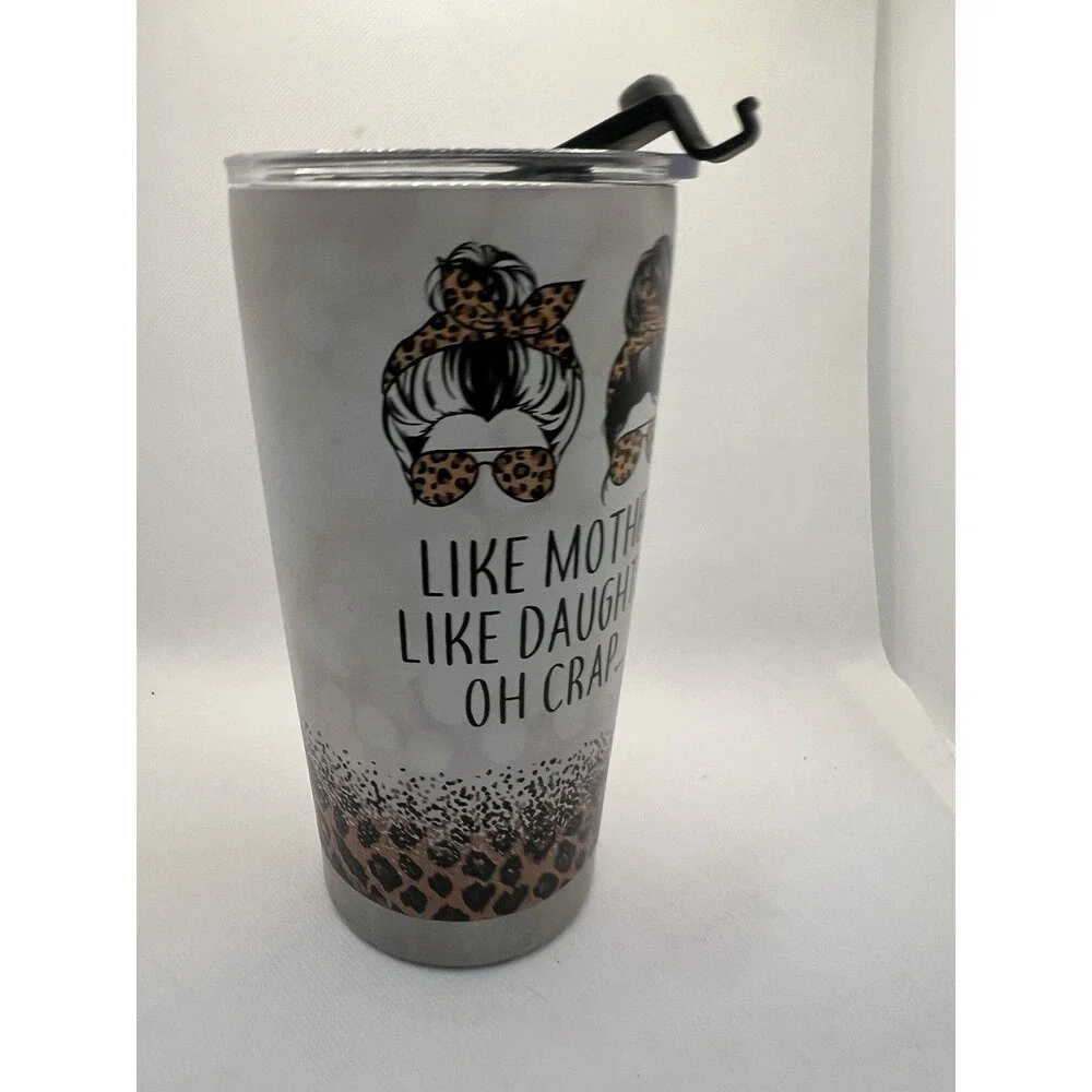 Macorner Gifts like mother like daughter hair shower cap tumbler mom 20oz Hair